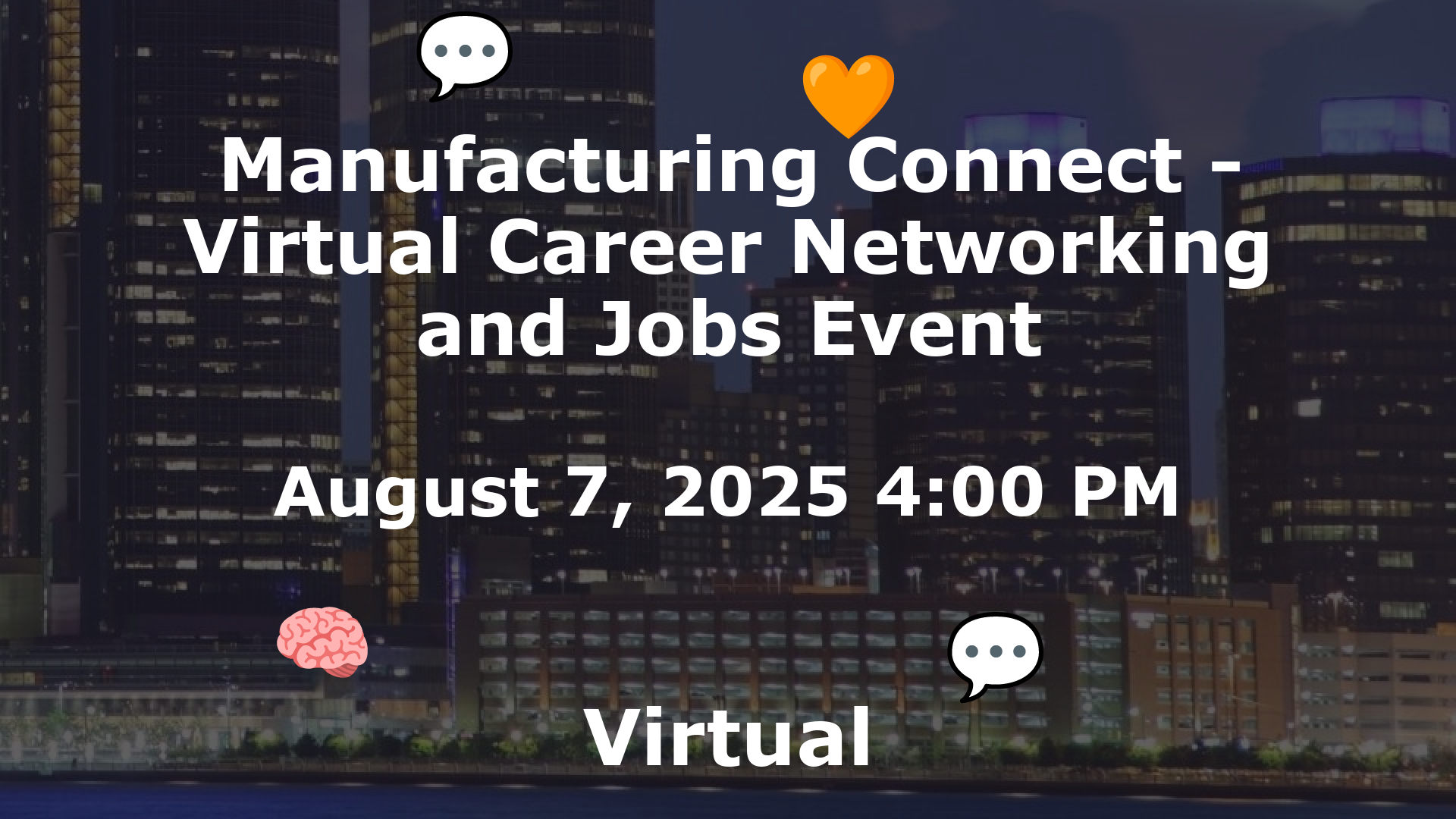 Manufacturing Connect - Virtual Career Networking and Jobs Event event image